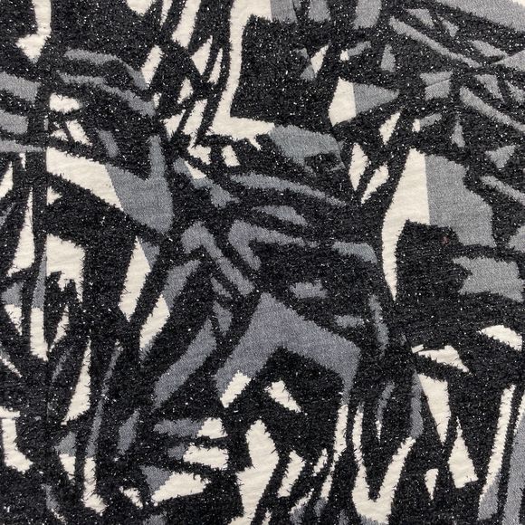 Zara Mini Skirt Womens Small Black White A-Line Skater Sparkle Textured Party - Picture 3 of 11